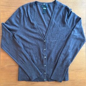 Express Size Large Chocolate V Neck Cardigan